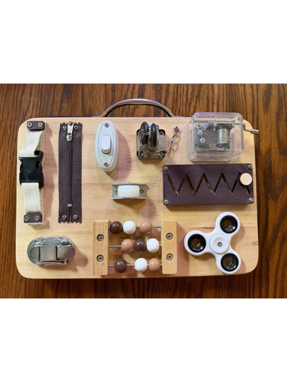 Alzheimer's Fidget Sensory Board - Compact 11.8” Calming Activities for Seniors